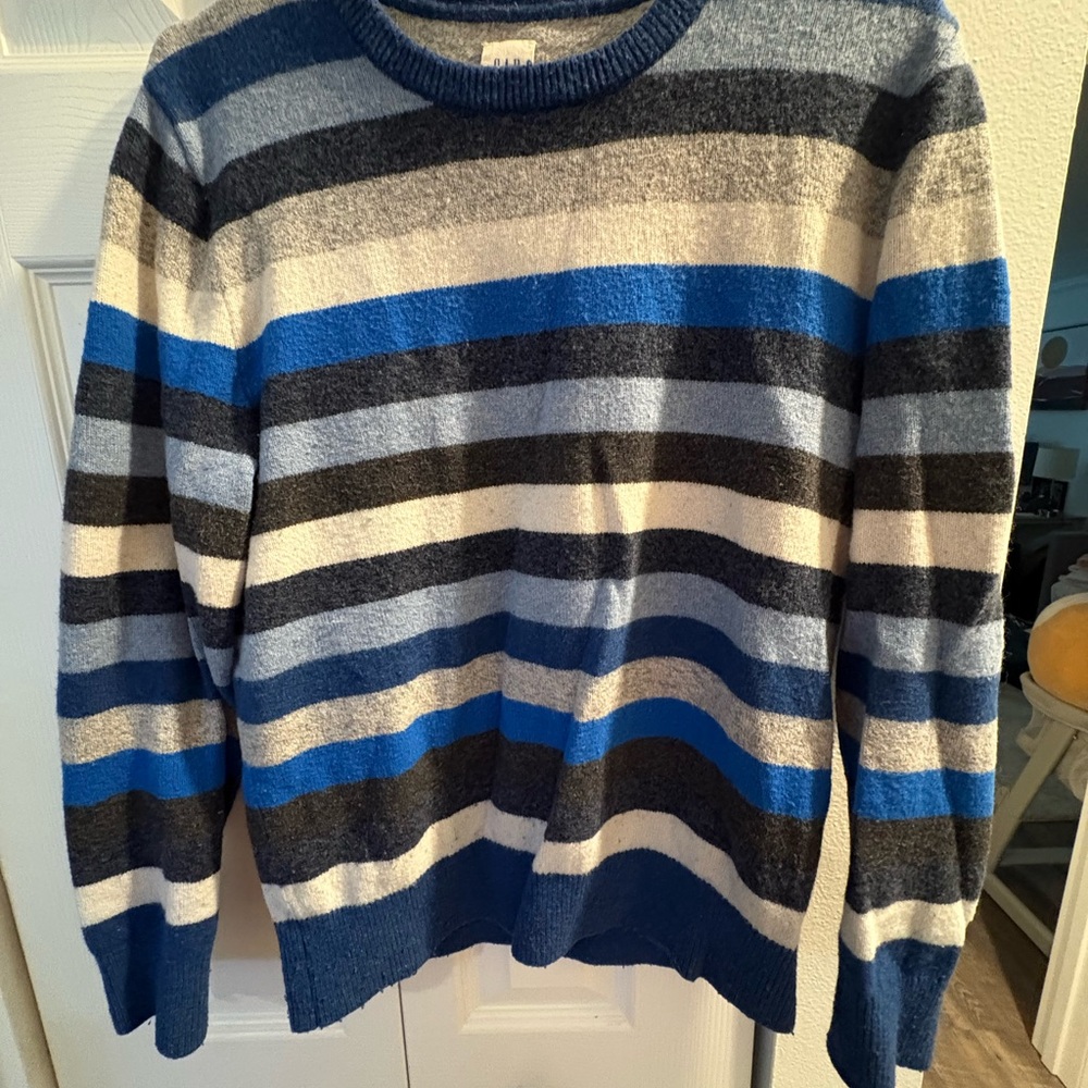 [3 for $20] GAP Men's Multicolor Striped Crewneck Sweater